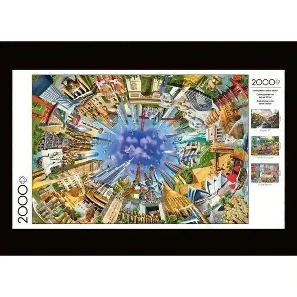 Buffalo Games World Landmarks 360 2000 Piece Jigsaw Puzzle NEW - Picture 4 of 8